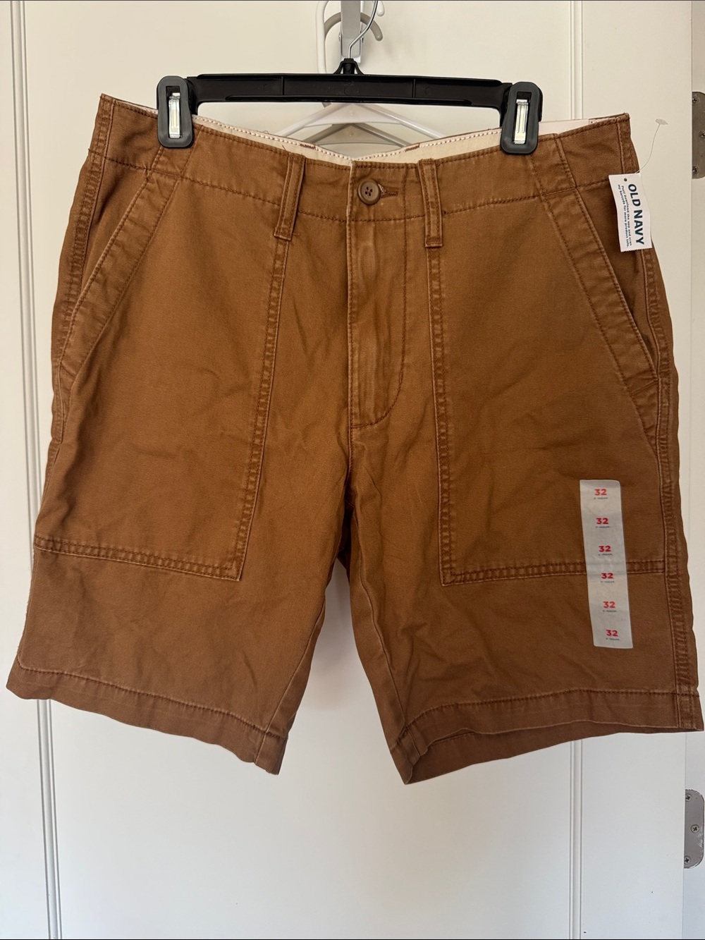 NWT Old Navy Men's Tan-Brown Flat Front  Shorts | 32